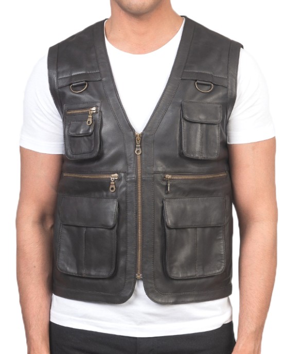Leather Vest Men