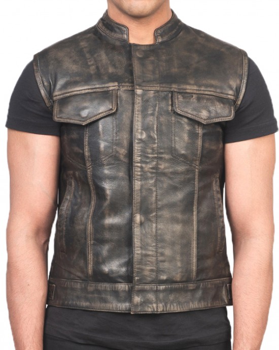 Leather Vest Men
