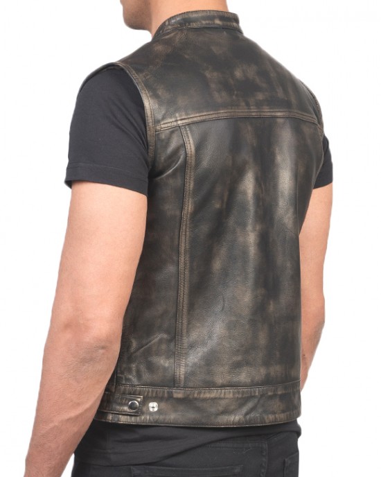 Leather Vest Men